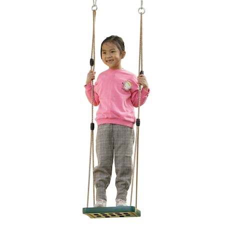 Playberg Adjustable Plastic Standing Swing, Outdoor Kids Playground Swing, Green QI003584.GN